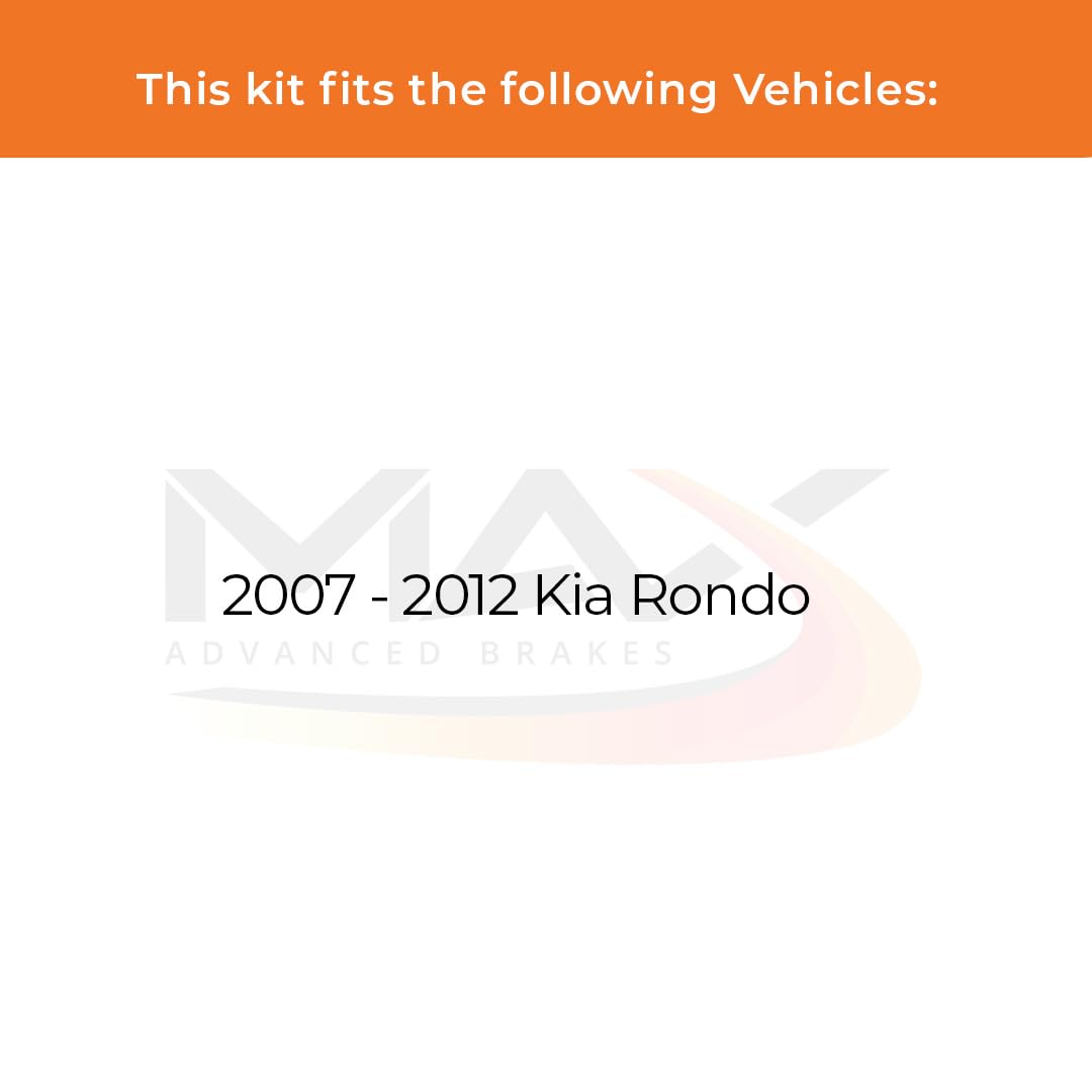 Max Advanced Brakes Rear Brake Kit Compatible With 2007 2008 2009 2010 2011 2012 Kia Rondo Replacement Premium Oe Disc Brake Rot