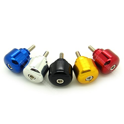 [GT-Speed] Compatible/Replacement for Black CNC Motorcycle Bar Ends 7/8'' Handlebar Grips Plugs Cap, Fits Honda (Read Product De