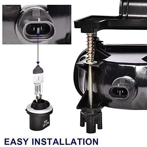 Pit66 Fog Lights, Compatible With 1999-2002 Chevy Silverado 1500 2500/01-02 Silverado 1500Hd 2500Hd 3500/00-06 Tahoe Suburban 15