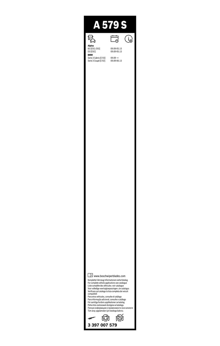 Bosch 3397007579 Aerotwin Oe Replacement Wiper Blades Driver & Passenger Side - Set Of 2 (24' & 16') Pinch Tab