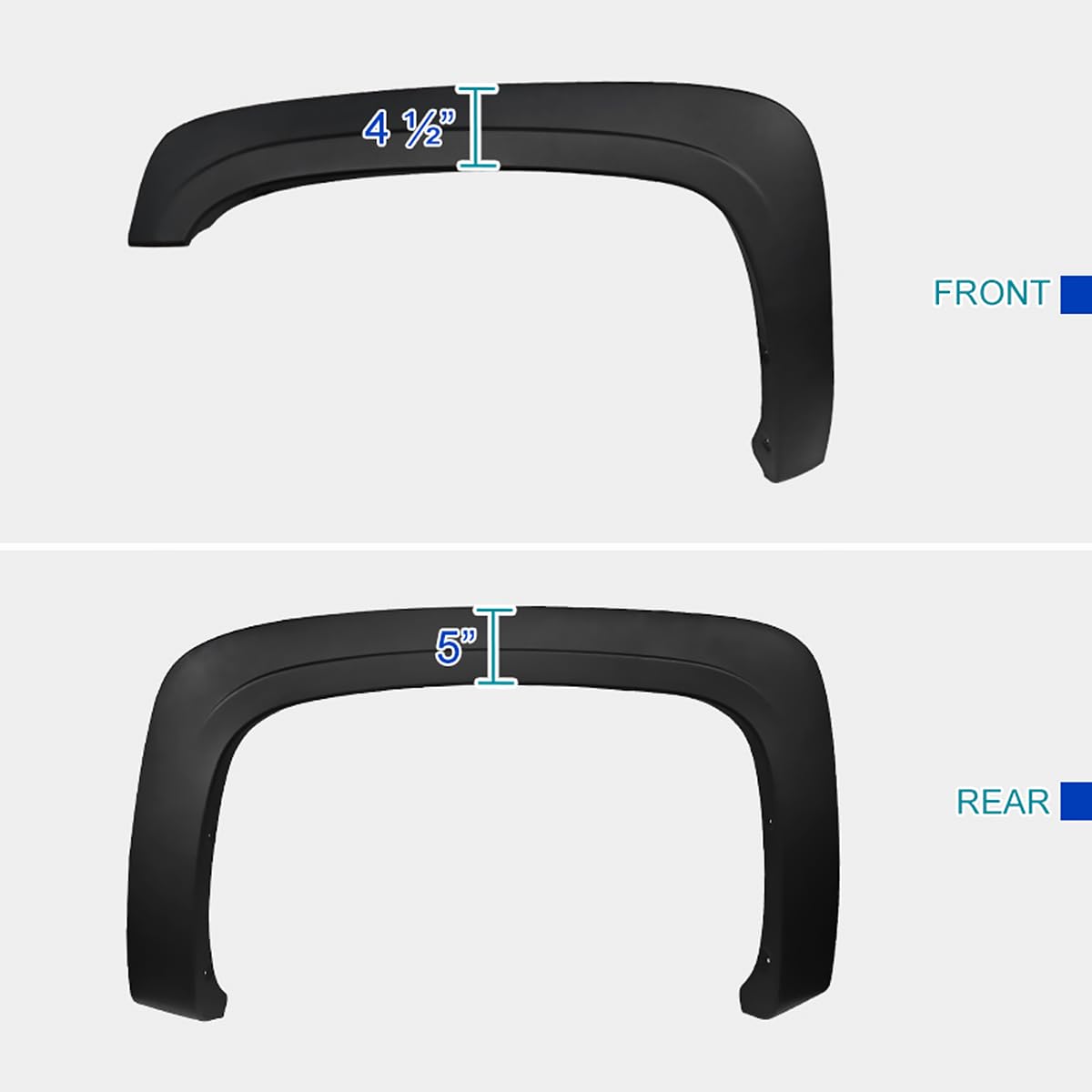 Spec-D Tuning 4PC Front + Rear Factory Style Fender Flares Compatible with 2007-2013 Chevy Silverado 1500 LT LTZ WT LS Fleetside
