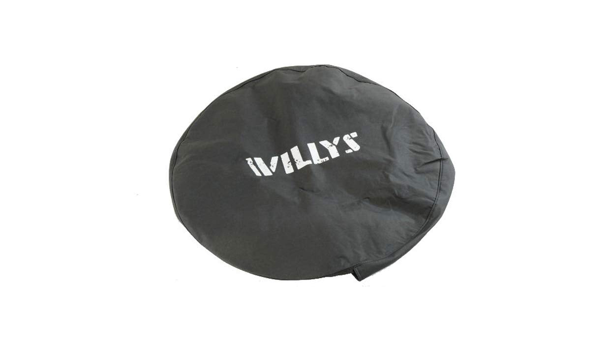 Mopar 82214219 Tire Cover Willys Logo On Black Denim, Fits P255, Lt255/75R17, P255/70R18 Tires