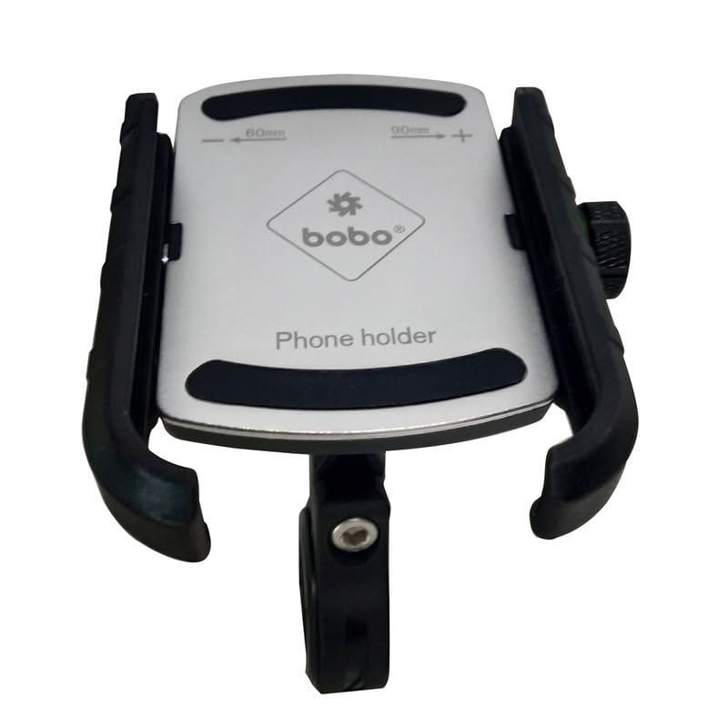 BOBO BM4 JawGrip Waterproof Bike/Motorcycle/Scooter Mobile Phone Holder Mount, Ideal for Maps and GPS Navigation (Silver)