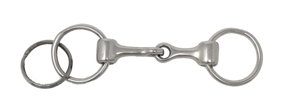 Horse Bit Key Chain Western Novelty Equine Gift O Ring Snaffle