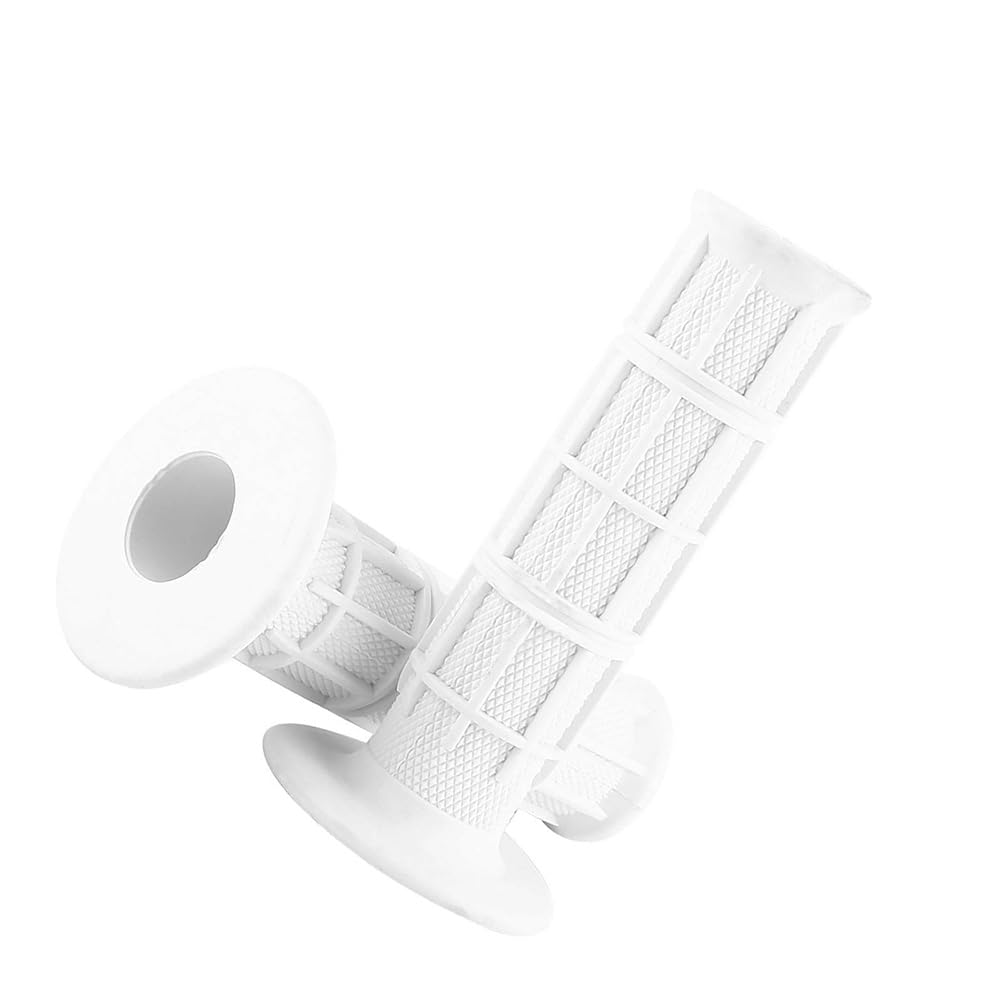 Klanata 1Pair Pro Taper Grips, Dirt Bike Grips, White Odi Grips, 22mm 7/8 Scooter Grips Handlebar Hand Grips for Motorcycle, M