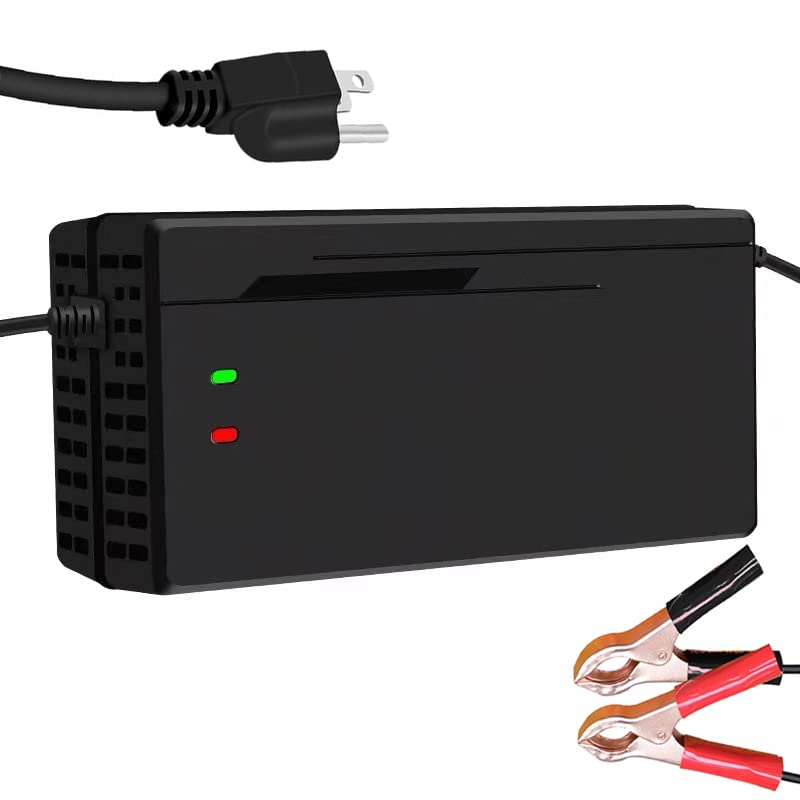 DUDHOIK 36V/43.8V 10A Lifepo4 Charger 110V 120V with Cooling Fan Lithium Battery Charger Multiple Protection Functions for 36V L
