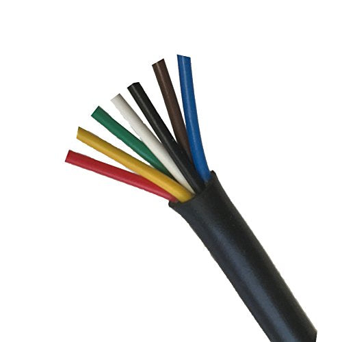 Heavy Duty 14 Gauge 7 Way Conductor Wire RV Trailer Cable Cord, 30(East Penn)