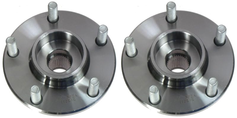 Trq Front Wheel Hub Bearings Assembly Set Compatible With 2004-2005 Mazda 3