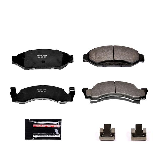 Power Stop Z23-375 Front Z23 Evolution Sport Carbon Fiber Infused Ceramic Brake Pads With Hardware