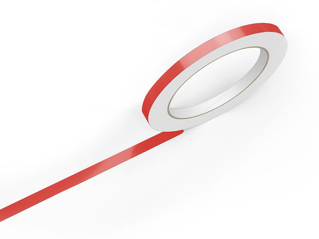 3M 50 Light Red Gloss Vinyl Pinstriping Tape - Vinyl Striping Lines Stickers, Striping (1In X 150Ft Roll)