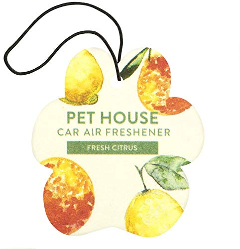 One Fur All Pet House Car Air Freshener - Fresh Citrus/Ruby Red Grapefruit Pack Of 4 - Non-Toxic Car Air Freshener - Pet-Friendl