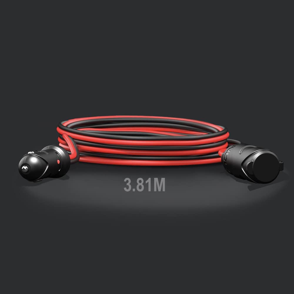 Noco Gc019 15A 14Awg 12V Adapter, Heavy-Duty Cigarette Lighter Plug, And Male To Female Socket With 12-Foot Extension Cord