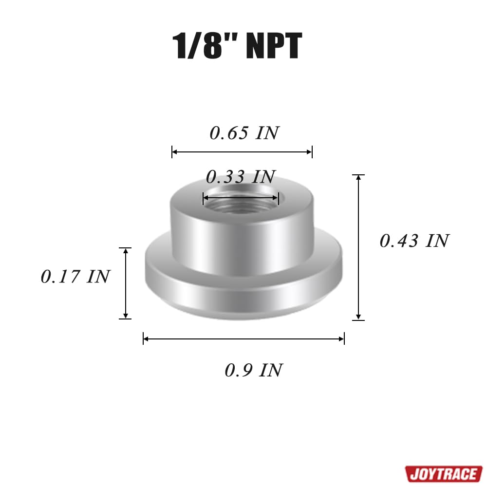 1/8 Npt Female Threaded Stepped Weld On Bung Fitting Aluminum 2Pcs