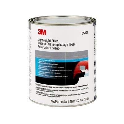 3M(Tm) Lightweight Body Filler, 05801, 1 Gallon (Us), 4 Per Case