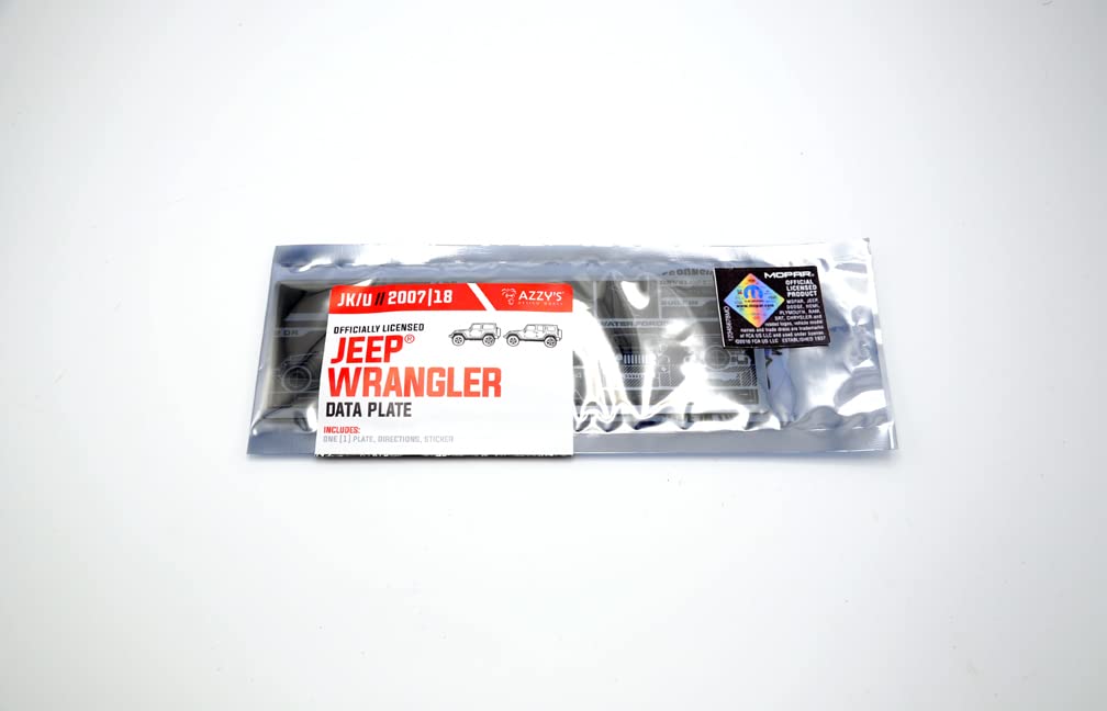 Jeep Data Plate (Wrangler Jk/U)