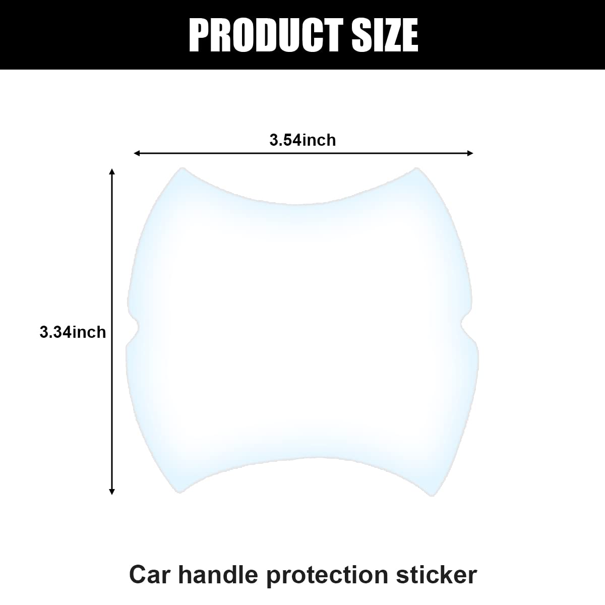 4PCS Car Door Handle Cup Stickers, Carbon Fiber Scratch Auto Door Protective Film, Non-Marking Door Handle Paint Cover Guard Uni