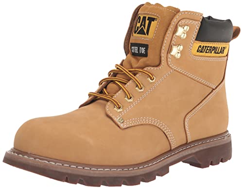 Cat Footwear Mens Second Shift Steel Toe Work Boot, Honey, 95