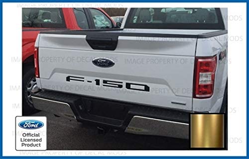 Decal Mods Tailgate Insert Decals Letters Inlays Indent Stickers (Thin) For Ford F150 (2018-2020) (Gold) - Cgold