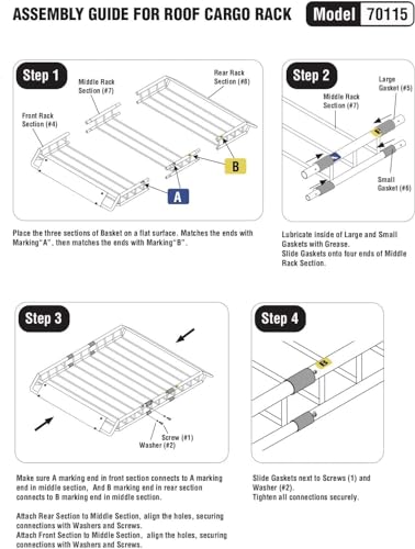 MaxxHaul 70115 46' x 36' x 4-1/2' Roof Rack Rooftop Cargo Carrier Steel Basket, Car Top Luggage Holder for SUV and Pick Up Trucks - 150 lb. Capacity, Black