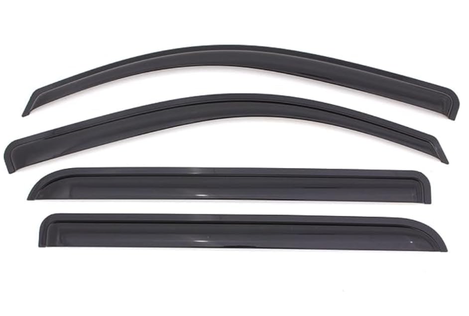 Ig Window Visor For 2009-2018 Dodge Ram 1500 Quad Cab, Rain Guard Tape-On Durable Wind Side Vent Window Deflector, 2009 2010 201
