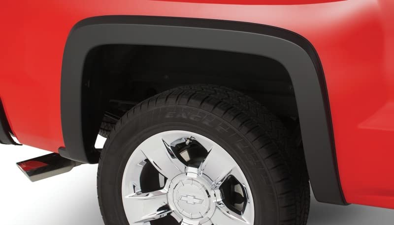 Bushwacker 40080-02 Black Oe-Style Smooth Finish Rear Fender Flares For 2007-2013 Silverado 1500, 2007-2014 Silverado 2500 Hd, 3
