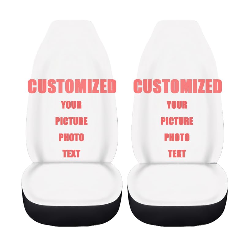 Toaddmos Customized Car Seat Cover For Front Seat - Suv Truck Sedan Van, Printed High Back Saddle Blankets Auto Seat Protectors,