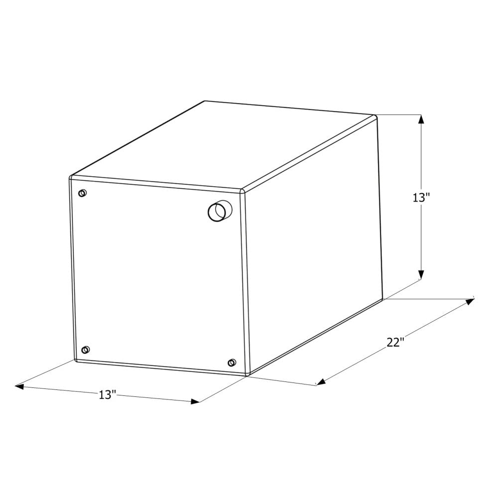 ICON 12459 Fresh Water Tank, WT2459, 22x13x13, 15 Gal., Tank Only