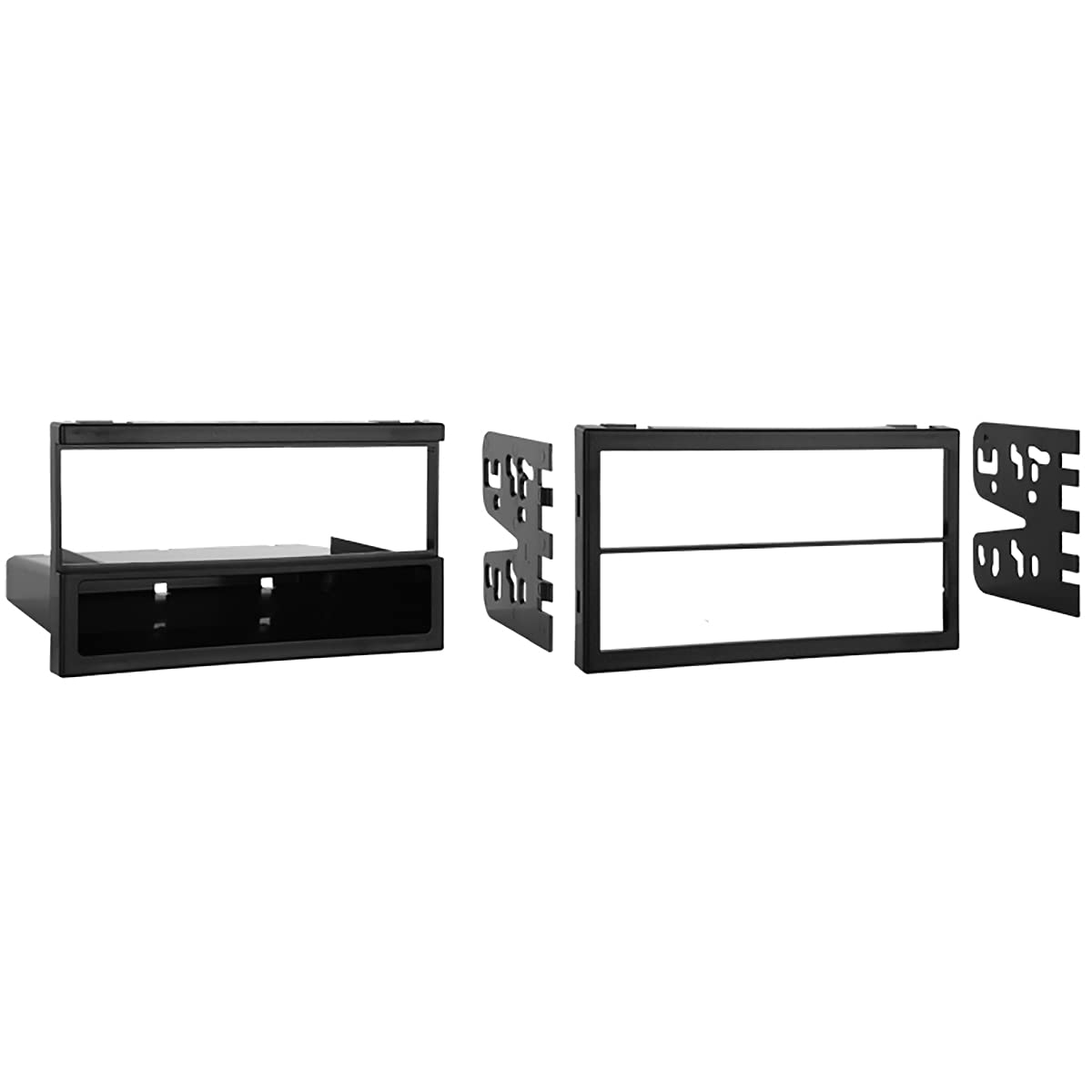 Metra Electronics 99-7505 Single Or Double Din Installation Multi-Kit For Select 1995-2006 Mazda Vehicles -Black,Silver