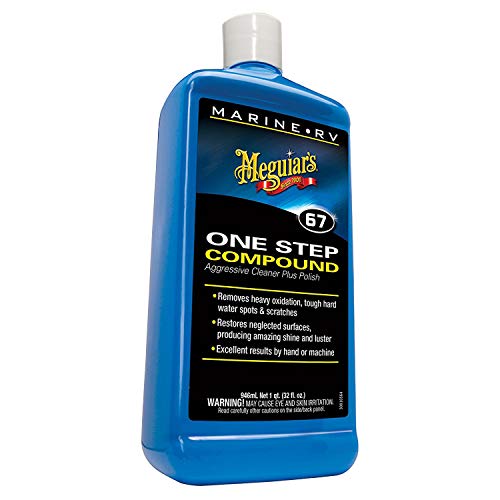 Meguiar'S Marine/Rv One Step Compound - Marine And Rv Restorer That Removes Heavy Oxidation And Scratches While Restoring Gloss