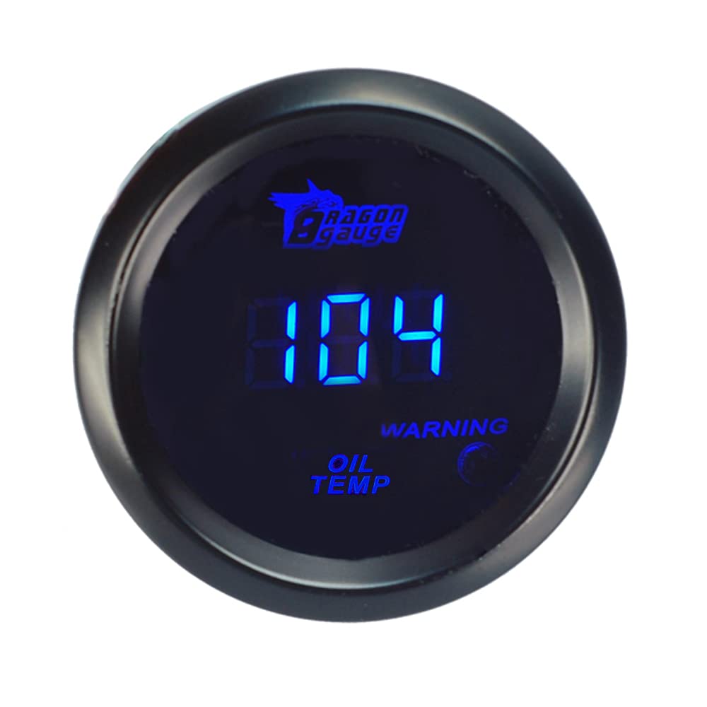 Esupport Universal Car Motor 2'' 52Mm Digital Blue Led Light Display Oil Temp Temperature Gauge Meter Fahrenheit F
