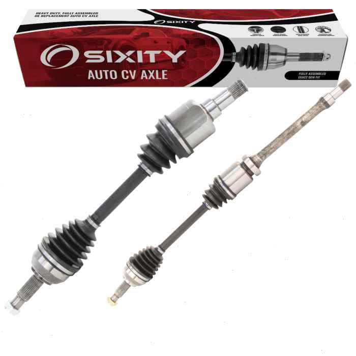 Sixity Auto 2 pc Front CV Axle Kit compatible with Ford Focus 2.0L L4 2.3L 2000-2011 - Pair Left Right Driver Passenger Complete