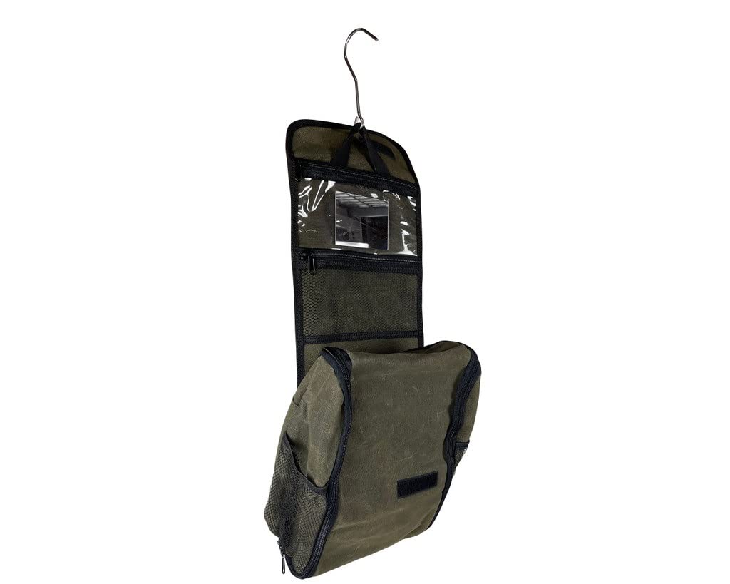 Overland Vehicle Systems Overnight Bag With Handle & Straps - #16 Waxed Canvas Storage - Infused With Paraffin Wax Waterproofing - Doubled Reinforced Stitching