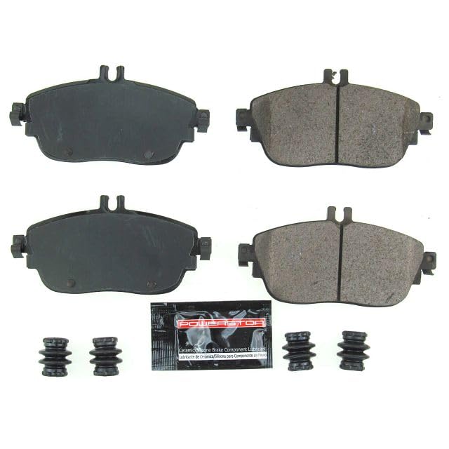 Power Stop Z23-1694 Front Z23 Sport Carbon Fiber Infused Ceramic Brake Pads With Hardware For Qx30, B Electric Drive, B250, B250E, Cla250, Gla250 [Model Specific]