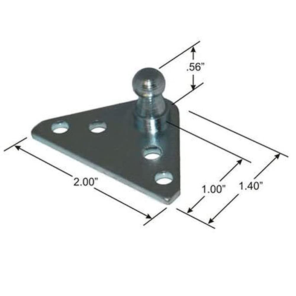 10Mm Ball Stud Bracket For Gas Spring/Prop/Strut (4 Pack)