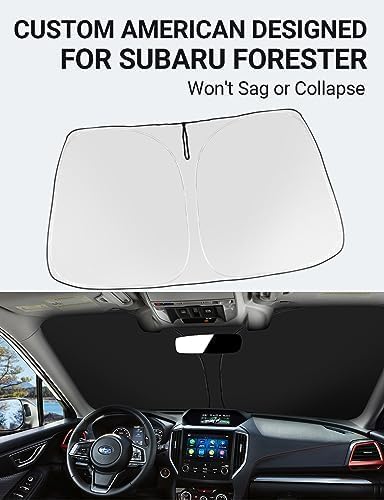 Proadsy 2025 Upgrade Windshield Sunshade Custom For Subaru Forester 2019-2024 2025 Block Sun & Uv Foldable Front Window Car Shad