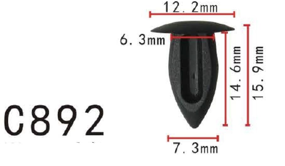 Autobahn88 Retainer Clip For Roof Ventilation, Compatible With Ford (Oem: 375372S) (Pack Of 20)