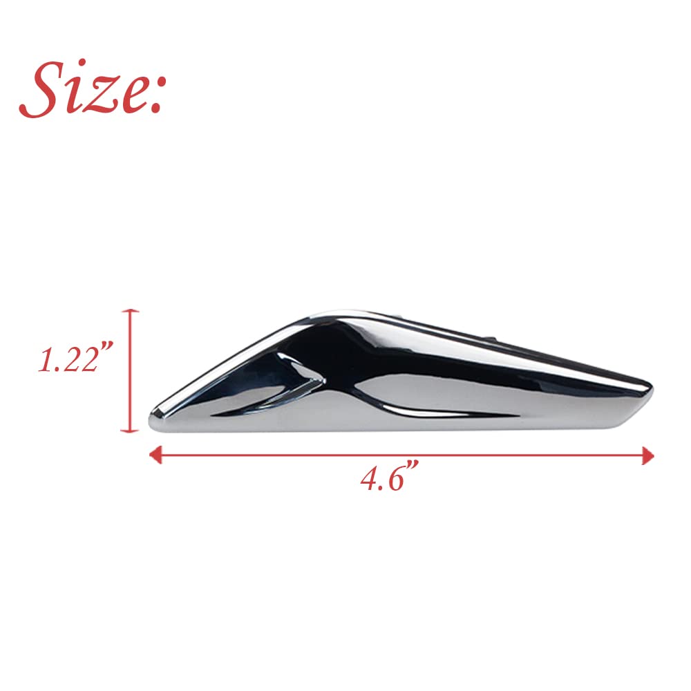 Rlb-Hilon 1 Pair Front Fender Chrome Finisher Compatible With Bmw X3 F25 X4 F26 2013 To 2017 Year Replaces# 51117338569 51117338