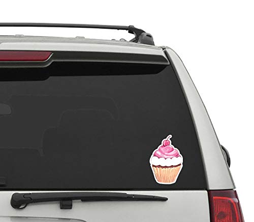 Cupcake Car Decal Vinyl Sticker - Vinyl Decal - Car, Bumper, Laptop, Decor, Window Vinyl Decal Sticker - (4    Vinyl Decal)
