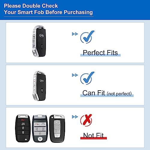 Qetoosur for KIA Key Fob Cover with Leather Lanyard, Key Case Protection Shell Fit for KIA Cerato Ceed Forte NIRO Sorento Seltos