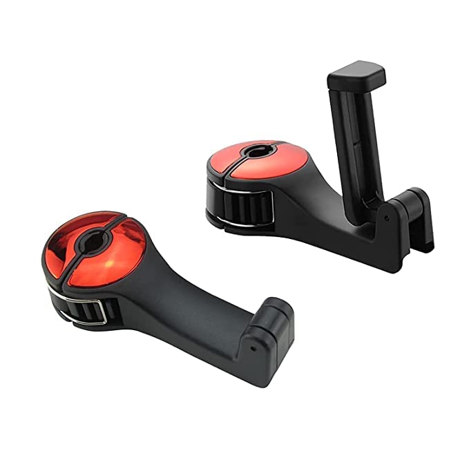 Whixant 2 in 1 Car Seat Hooks with Phone Holder Lock Design Car Back Seat Hook  Car Back Seat Hanger Organizer  Hooks for Purs