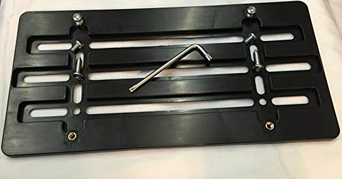 Front Bumper License Plate Bracket for BMW 2000-2023, Plate Holder Set w 6 Unique Screw Bolts & Wrench Kit, License Tag Mounting