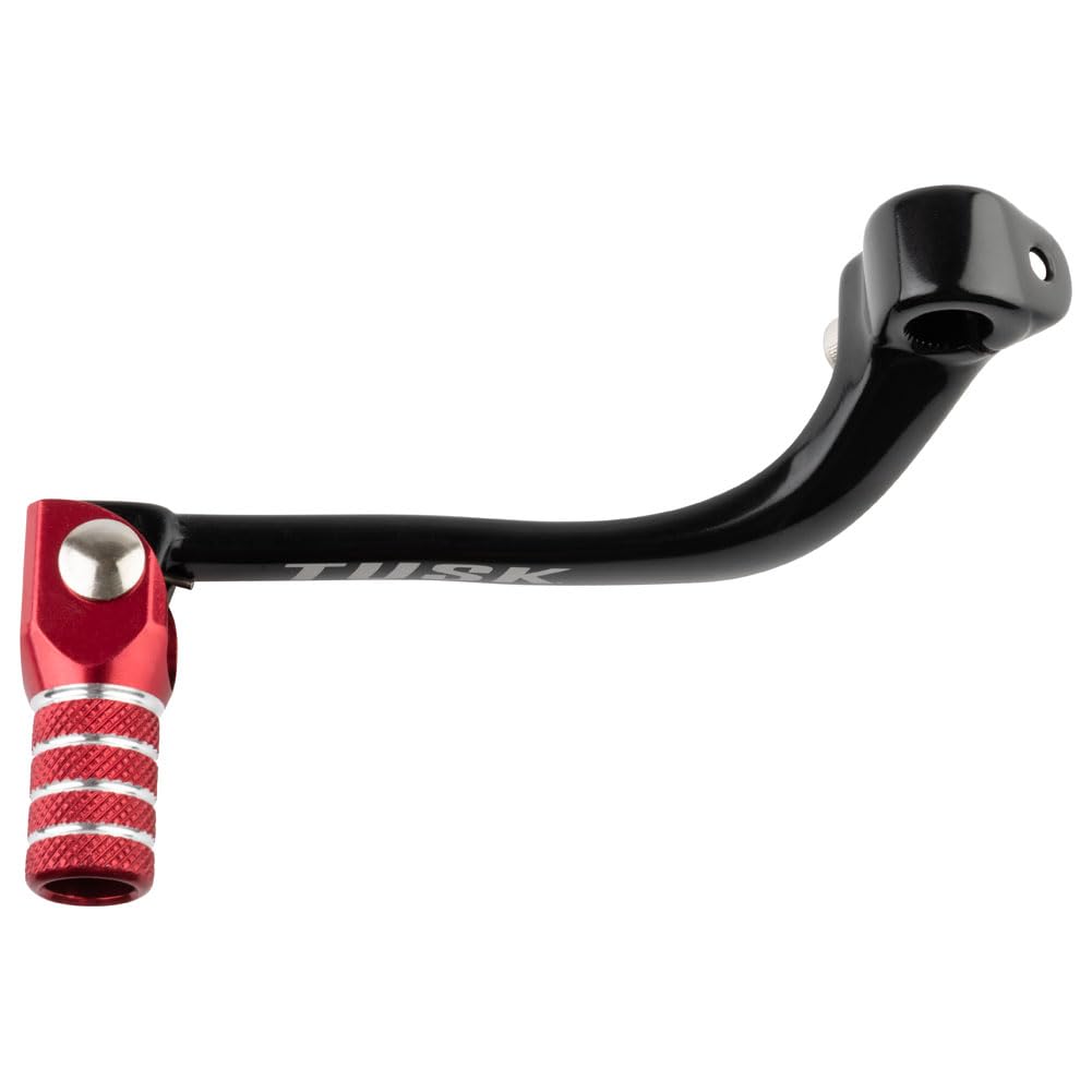 Tusk Folding Shift Lever Black/Red Tip - Fits: Honda CRF110F 2013-2019