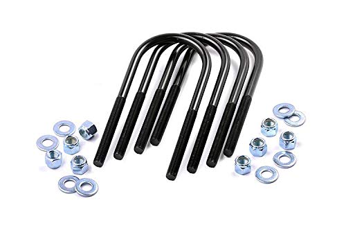 Rough Country 9/16 Round Suspension U-Bolts 3.25 x 9.5 Universal 7623,Black