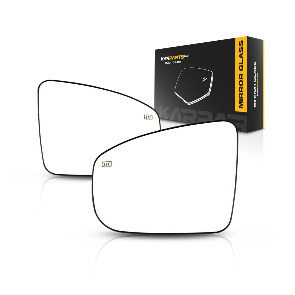 For Nissan Pathfinder 2013 14 15 2016 Mirror Glass Driver and Passenger Side | Pair | Heated | w/Backing Plate | Flat/Convex Gla