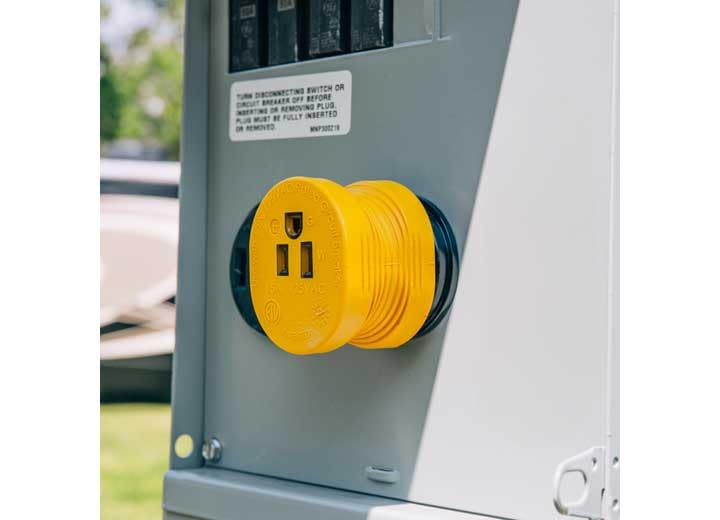 Camco 55232 30 Amp Male/15 Amp Female Adapter With Indicator Light