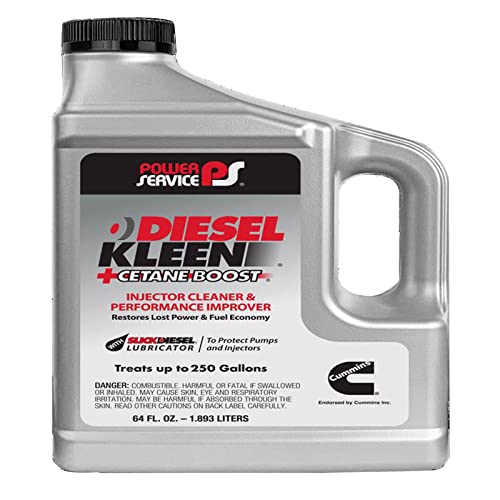 Power Service Diesel Kleen + Cetane Boost 64 oz, Plastic, Grey, Model 3064-06