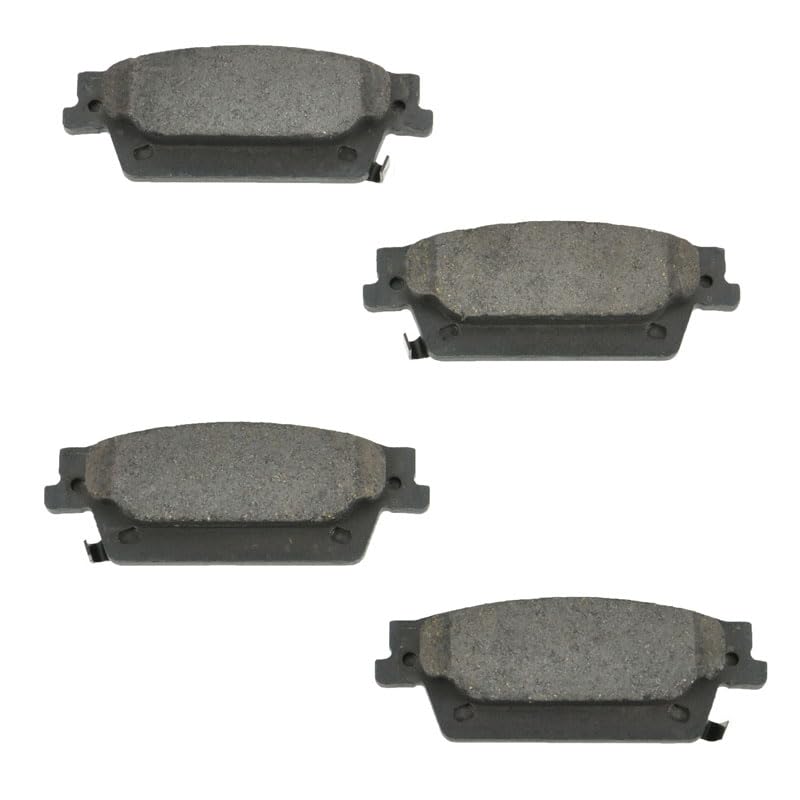 TRQ Rear Brake Pad & Rotor Kit Brake Pads Brake Rotor Ceramic Compatible with 2004-2009 Cadillac SRX