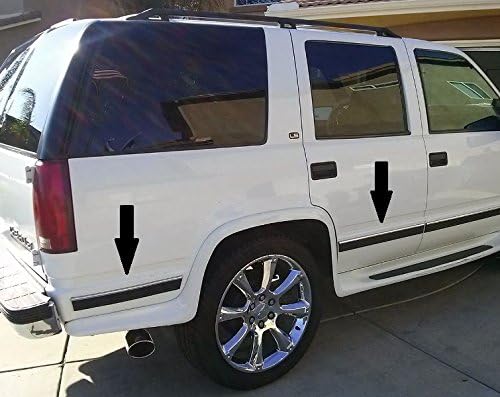 Automotive Authority Chrome Side Body Trim Molding for 88-98 Chevy GMC - 2.5" Half Roll - Black - Model 8898CBxx