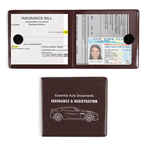 Uyye Auto Car Essential,Car Registration And Insurance Card Documents Holder 2-Pack,Car Interior Accessories For Car,Truck,Suv A