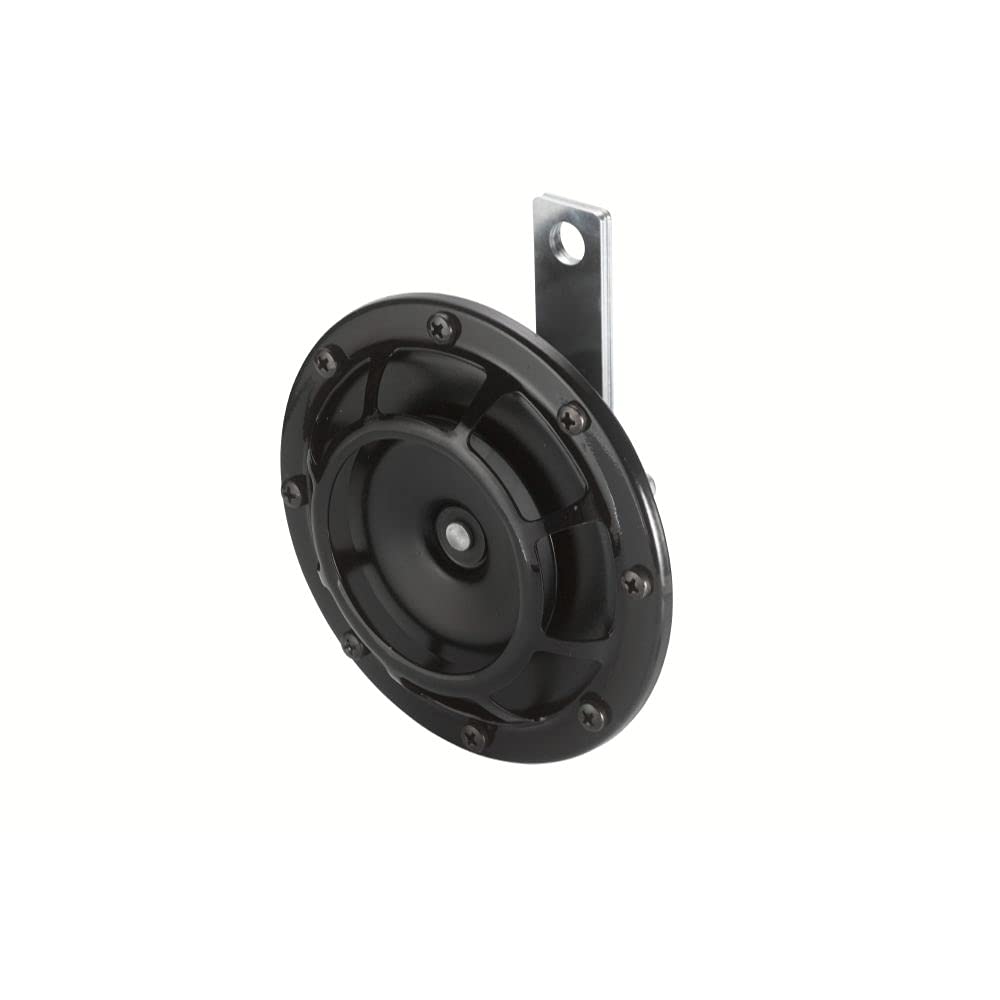 HELLA 003399071 Supertone 24V High Tone Horn with Black Protective Grill, Single Horn